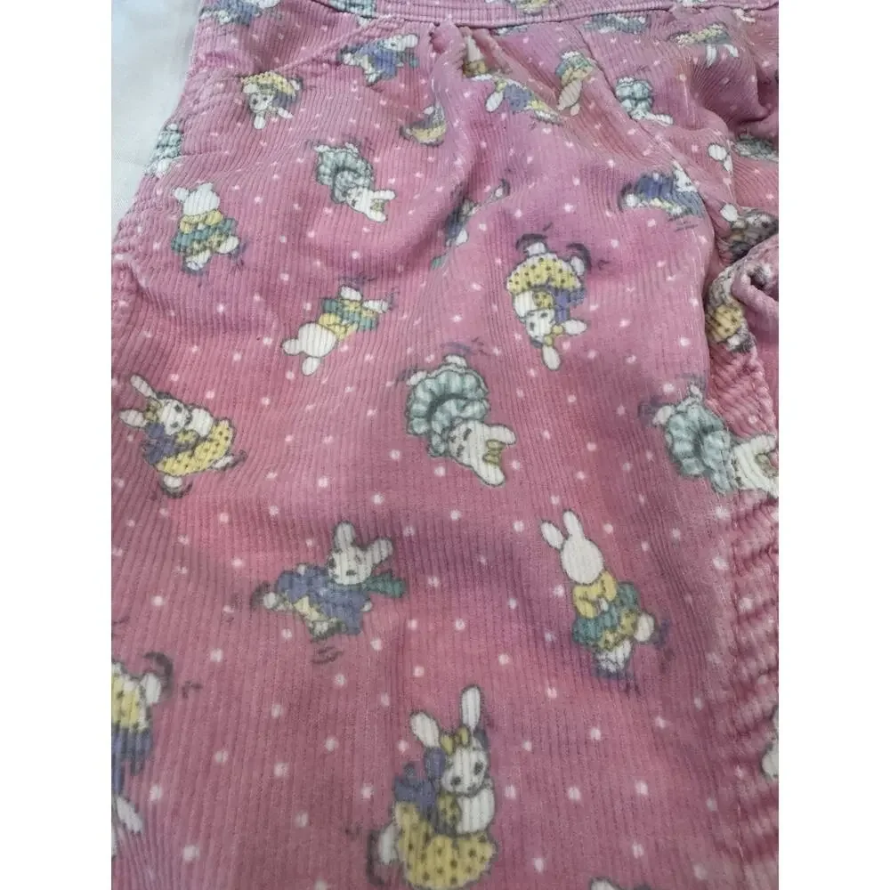 Vintage 90s OshKosh B'gosh Pink Bunny Corduroy Overalls - Size 2T - Made in USA